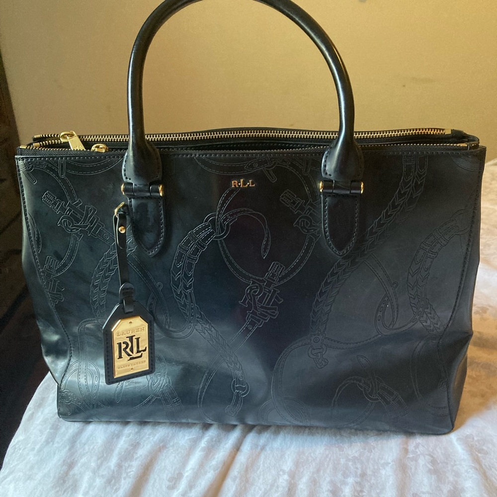 Ralph Lauren patent leather large bag
